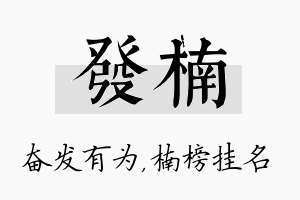 发楠名字的寓意及含义