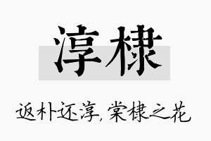 淳棣名字的寓意及含义