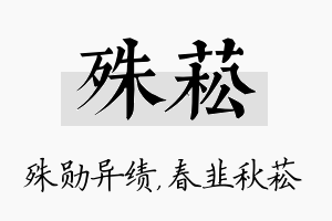 殊菘名字的寓意及含义