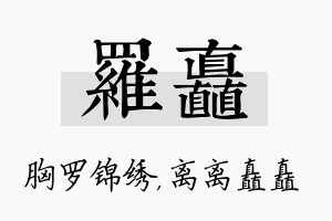 罗矗名字的寓意及含义