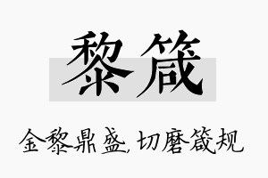 黎箴名字的寓意及含义