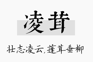 凌茸名字的寓意及含义