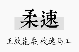 柔速名字的寓意及含义