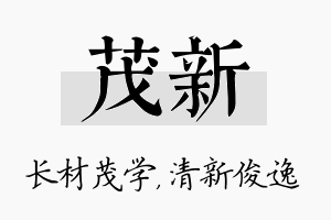 茂新名字的寓意及含义