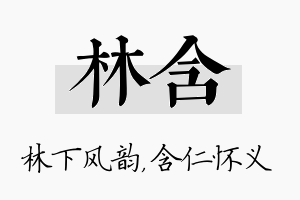 林含名字的寓意及含义