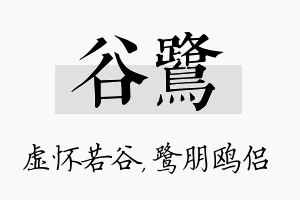 谷鹭名字的寓意及含义