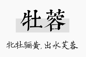 牡蓉名字的寓意及含义