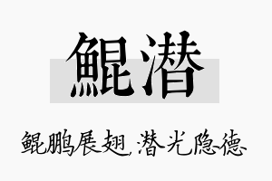 鲲潜名字的寓意及含义