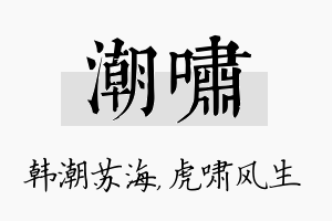 潮啸名字的寓意及含义