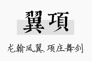 翼项名字的寓意及含义