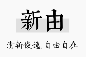 新由名字的寓意及含义