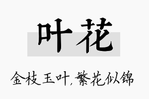 叶花名字的寓意及含义