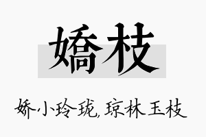 娇枝名字的寓意及含义