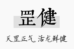 罡健名字的寓意及含义