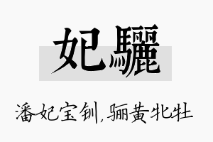 妃骊名字的寓意及含义