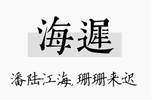 海迟名字的寓意及含义