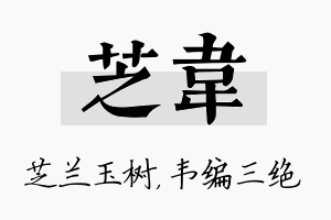 芝韦名字的寓意及含义