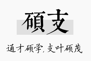 硕支名字的寓意及含义