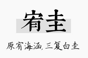 宥圭名字的寓意及含义