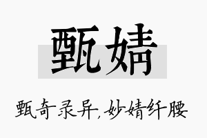 甄婧名字的寓意及含义