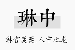 琳中名字的寓意及含义