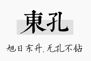 东孔名字的寓意及含义