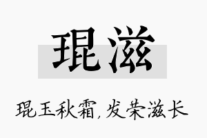 琨滋名字的寓意及含义