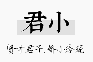 君小名字的寓意及含义