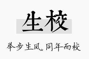 生校名字的寓意及含义