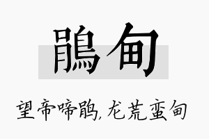 鹃甸名字的寓意及含义