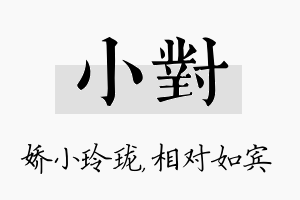 小对名字的寓意及含义