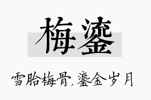 梅鎏名字的寓意及含义