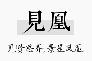 见凰名字的寓意及含义