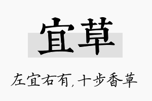 宜草名字的寓意及含义