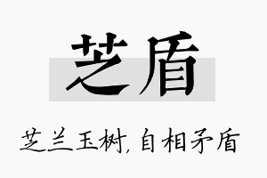 芝盾名字的寓意及含义