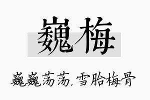 巍梅名字的寓意及含义