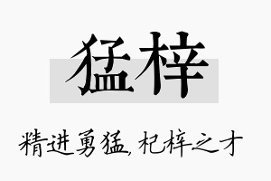 猛梓名字的寓意及含义