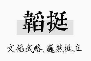 韬挺名字的寓意及含义