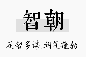 智朝名字的寓意及含义