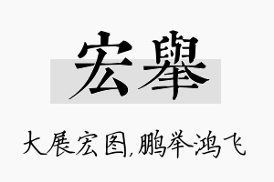 宏举名字的寓意及含义