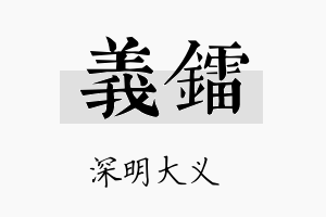 义镭名字的寓意及含义