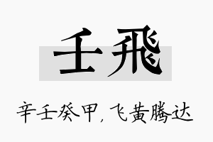 壬飞名字的寓意及含义