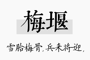 梅堰名字的寓意及含义