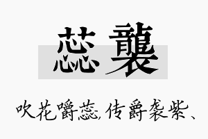 蕊袭名字的寓意及含义