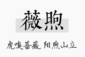 薇煦名字的寓意及含义