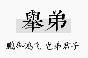 举弟名字的寓意及含义