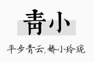 青小名字的寓意及含义