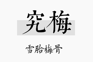 究梅名字的寓意及含义