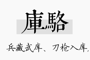 库骆名字的寓意及含义