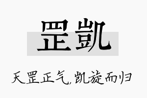 罡凯名字的寓意及含义